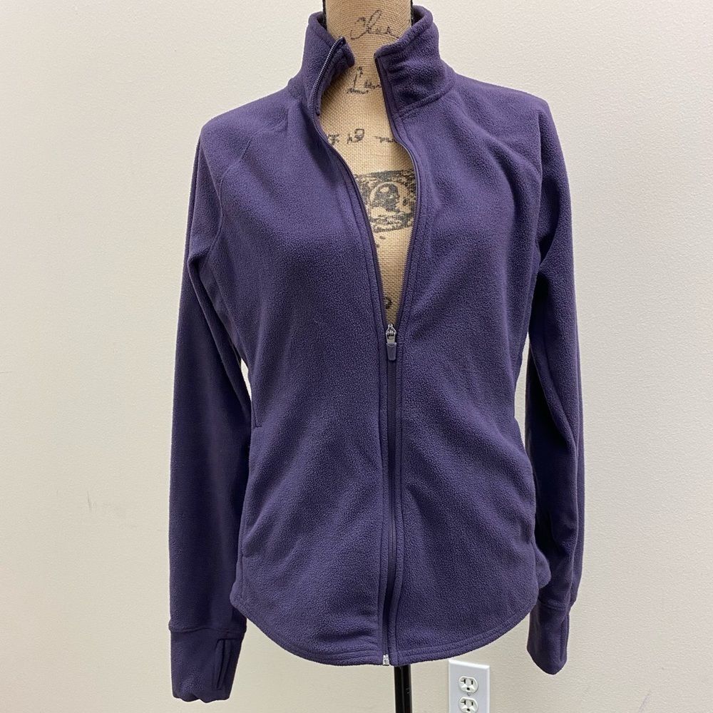 OLD Navy plum micro fleece zip front jacket